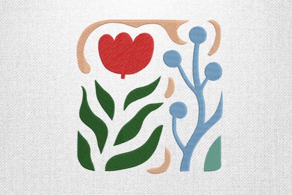 Botanical Garden Embroidery Design
