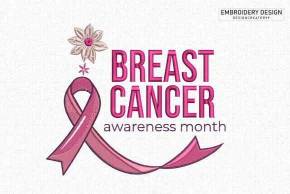 Breast Cancer Embroidery Design